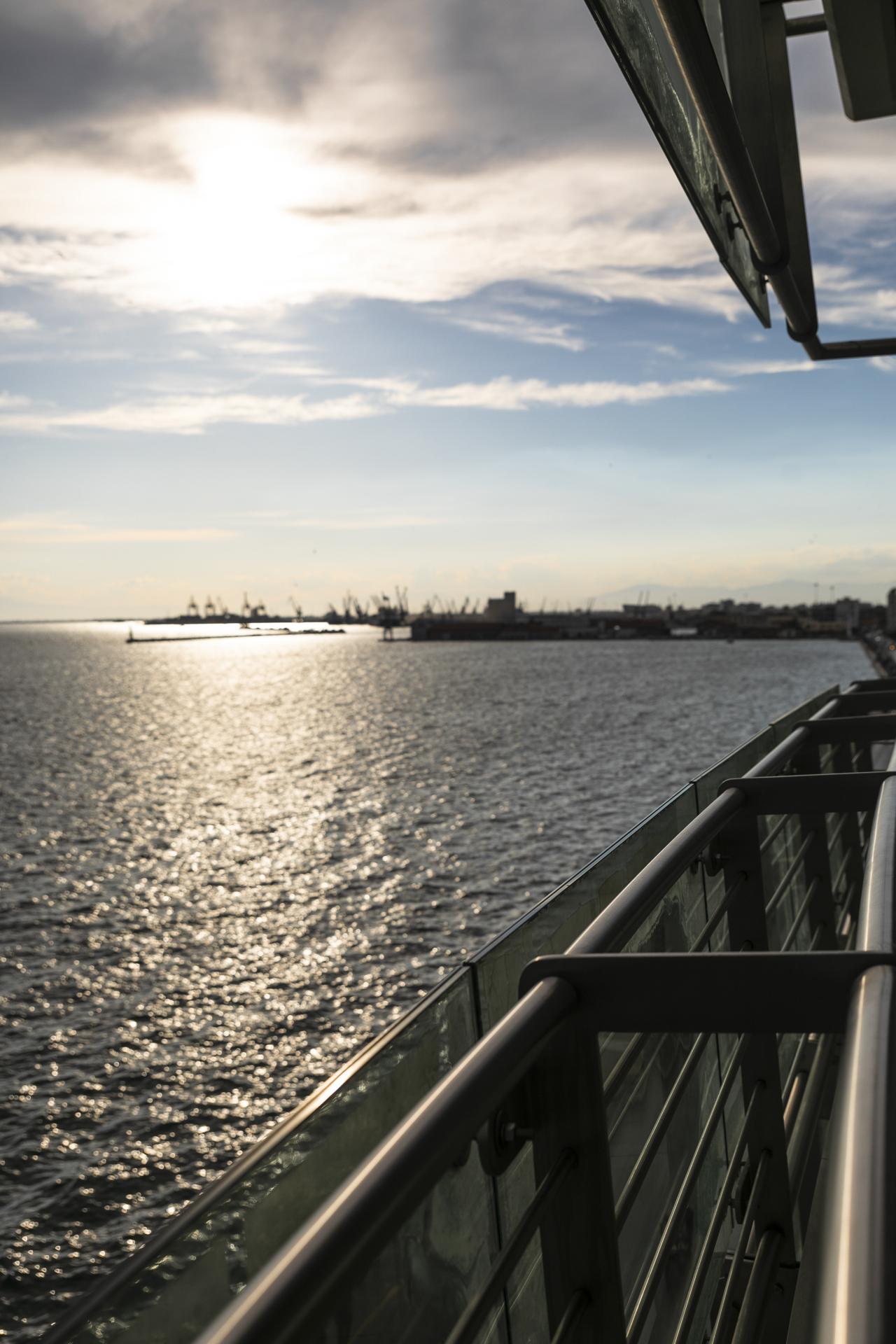 Daios Luxury Living Hotel Thessaloniki Exterior photo View of the port of Piraeus from a ferry